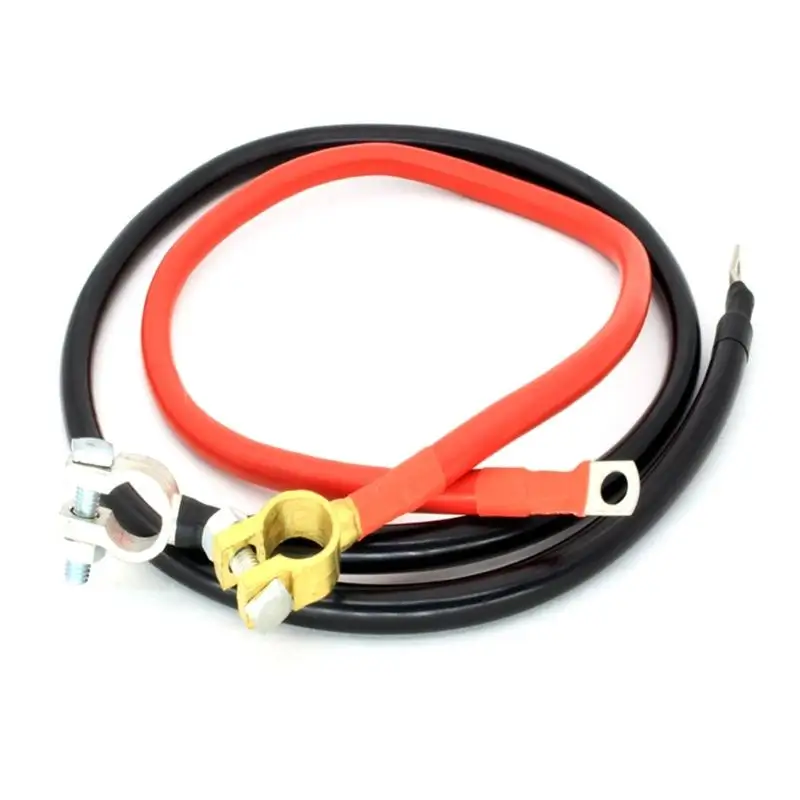 

Flexible 2AWG Brass Battery Cable Pair 50CM with Rings Terminals for Vehicles