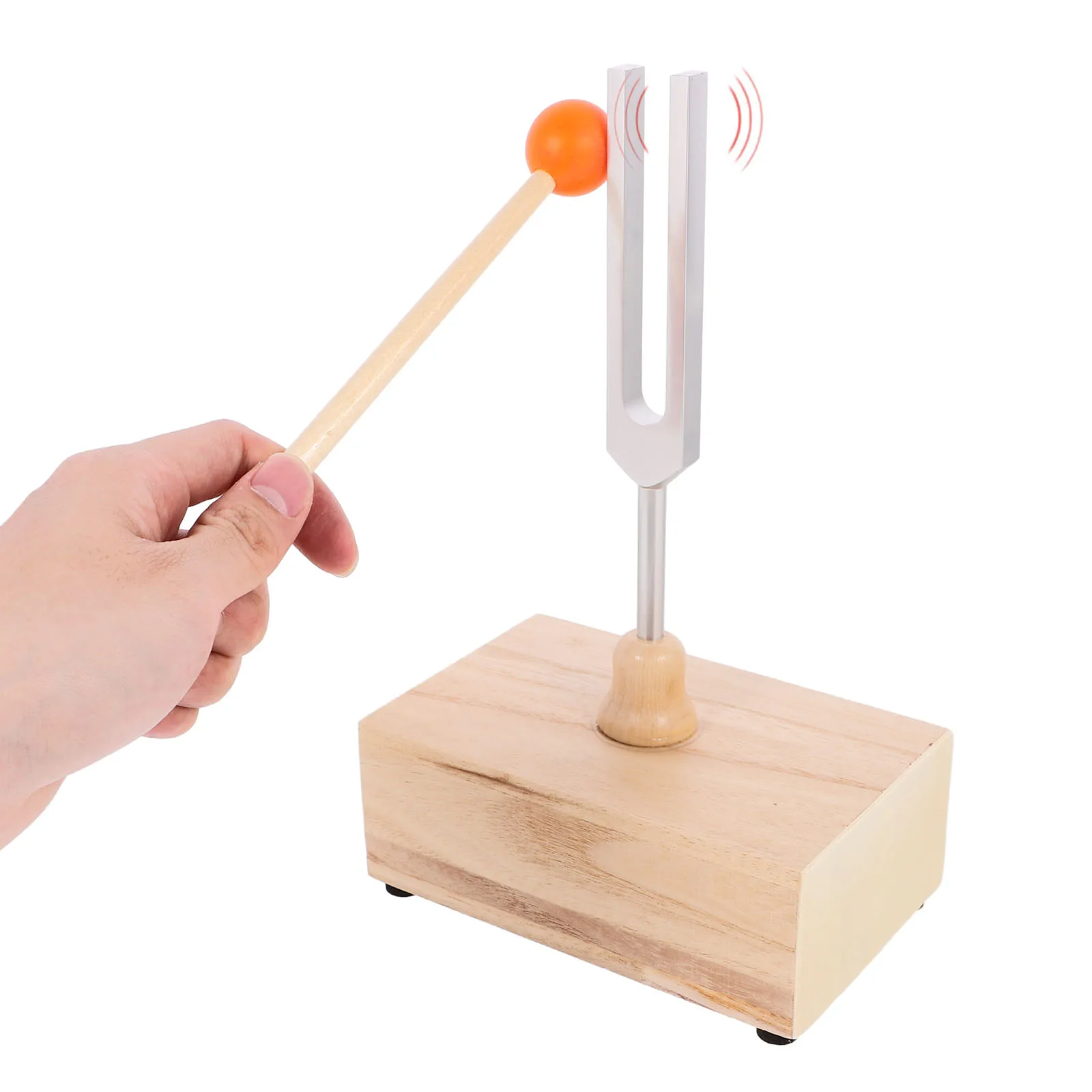 

Aluminum Alloy Yoga Tuning Fork Set Wooden Resonator Healing Instrument Meditation Relaxation Sound Therapy