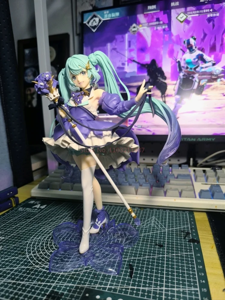 Figurine d'anniversaire Hatsune Ata ku, fleur Ver, 2024 TAITO AMP-Poupées en PVC à Collectionner, Modèle d'Anime Original, Cadeaux d'Ornement, 21cm