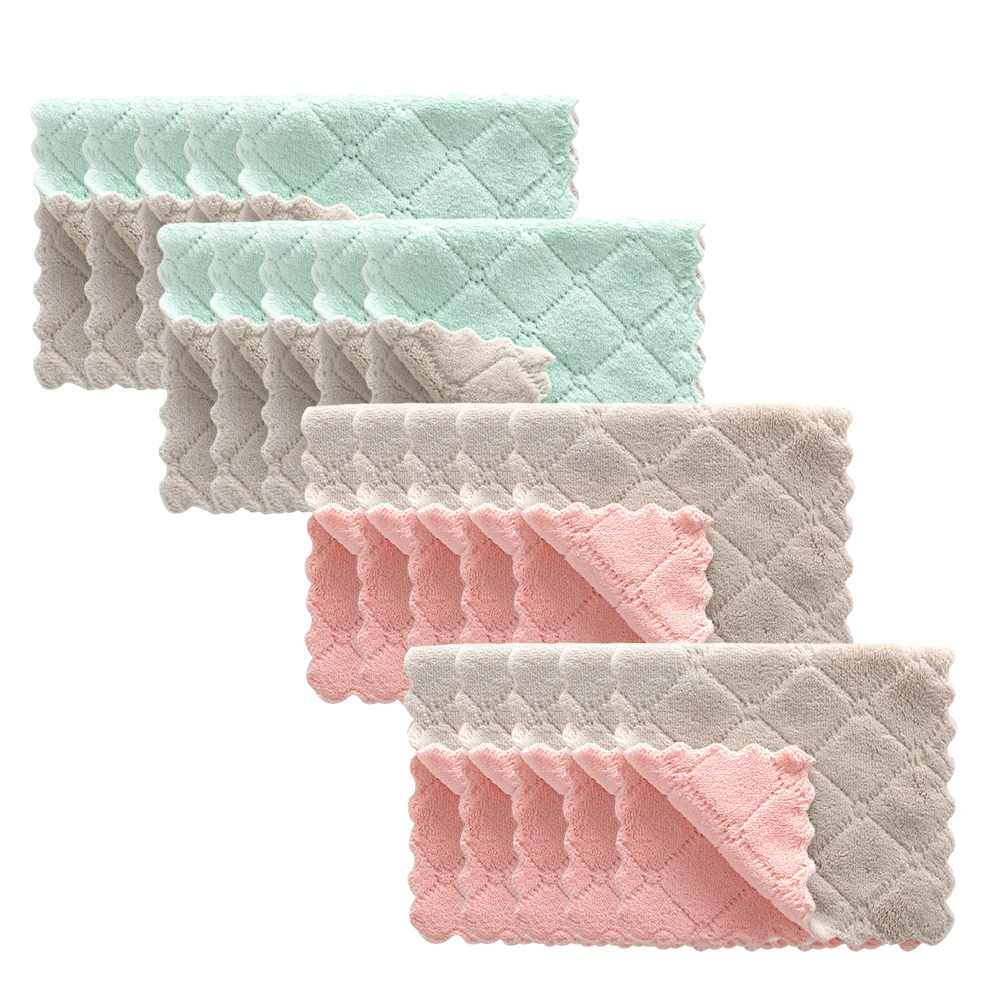 Household Super Absorbent Microfiber Towel Cloth Kitchen Towels Dishcloths Dish Cloth Cleaning Rags For Dish Washing Tableware