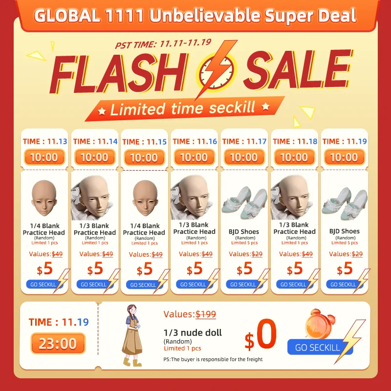 

ShugaFairy $5 2025 GLOBAL 1111 Unbelievable Super Deal Flash Deal From Nov 11th - No 19th Limited Time Seckill