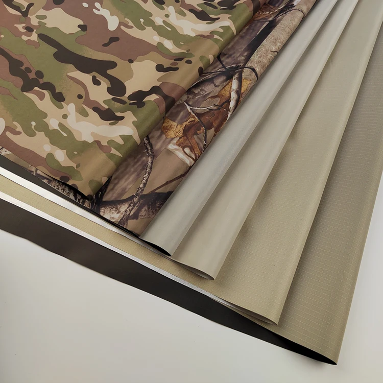 Waterproof Fabric Camouflage 210D Oxford By The Meter for Tents Diy Sew Outdoor Anti-ultraviolet Coating Silver Smooth Soft Thin