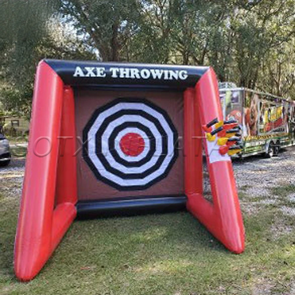 Dart Sticky Cage Rushed Interactive Competition Inflatable Axe Throwing Games Carnival Sports Athletic Target Shoot Throw Toss