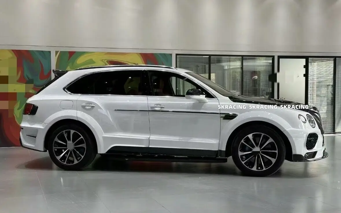 Amortecedor dianteiro e traseiro para Bentley Bentayga, saia lateral, spoiler, kit de corpo de asa, 2017-2020