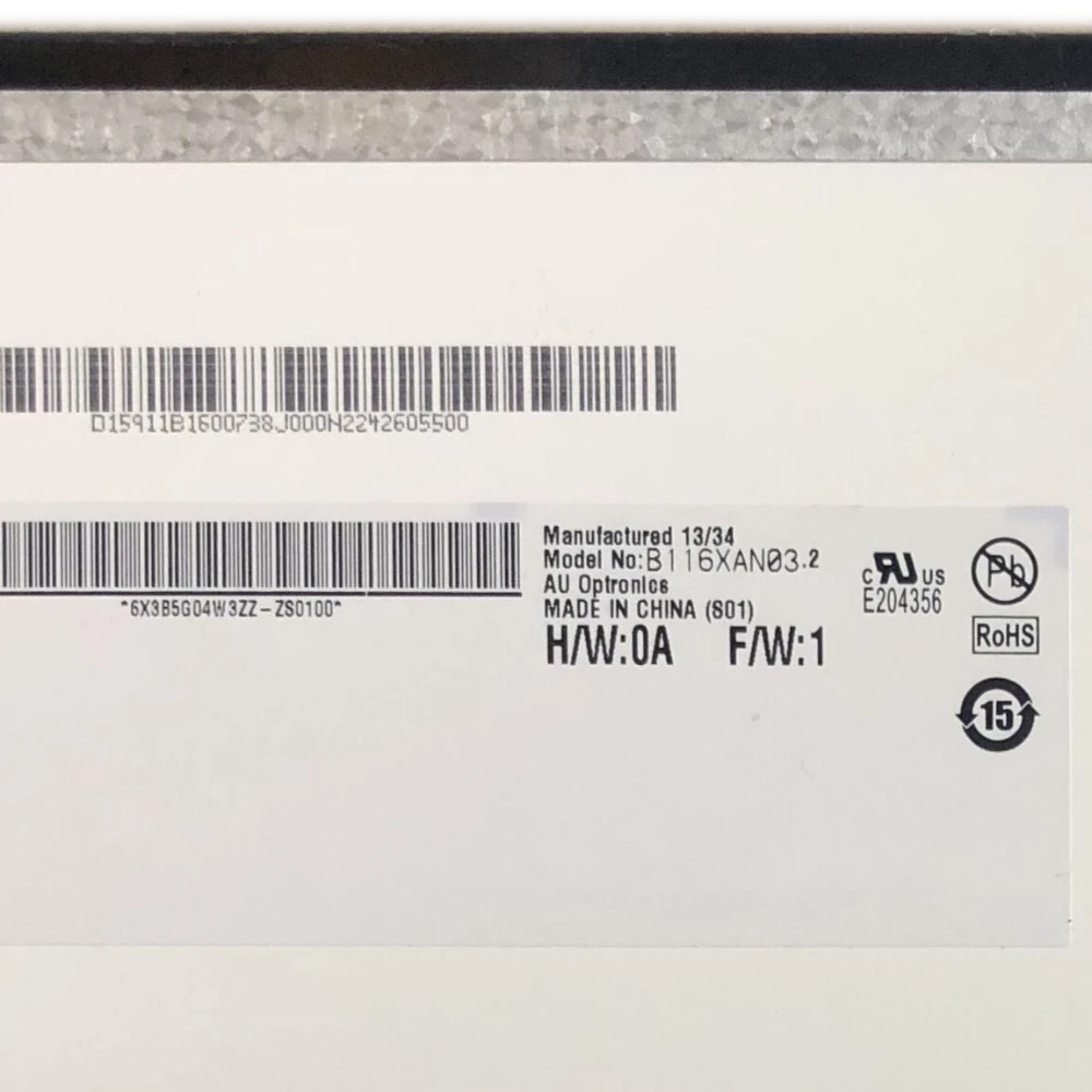 

B116XAN03.2 fit B116XAN02.2 11.6" 30 PIN eDP IPS Laptop Screen No Touch with screw holes