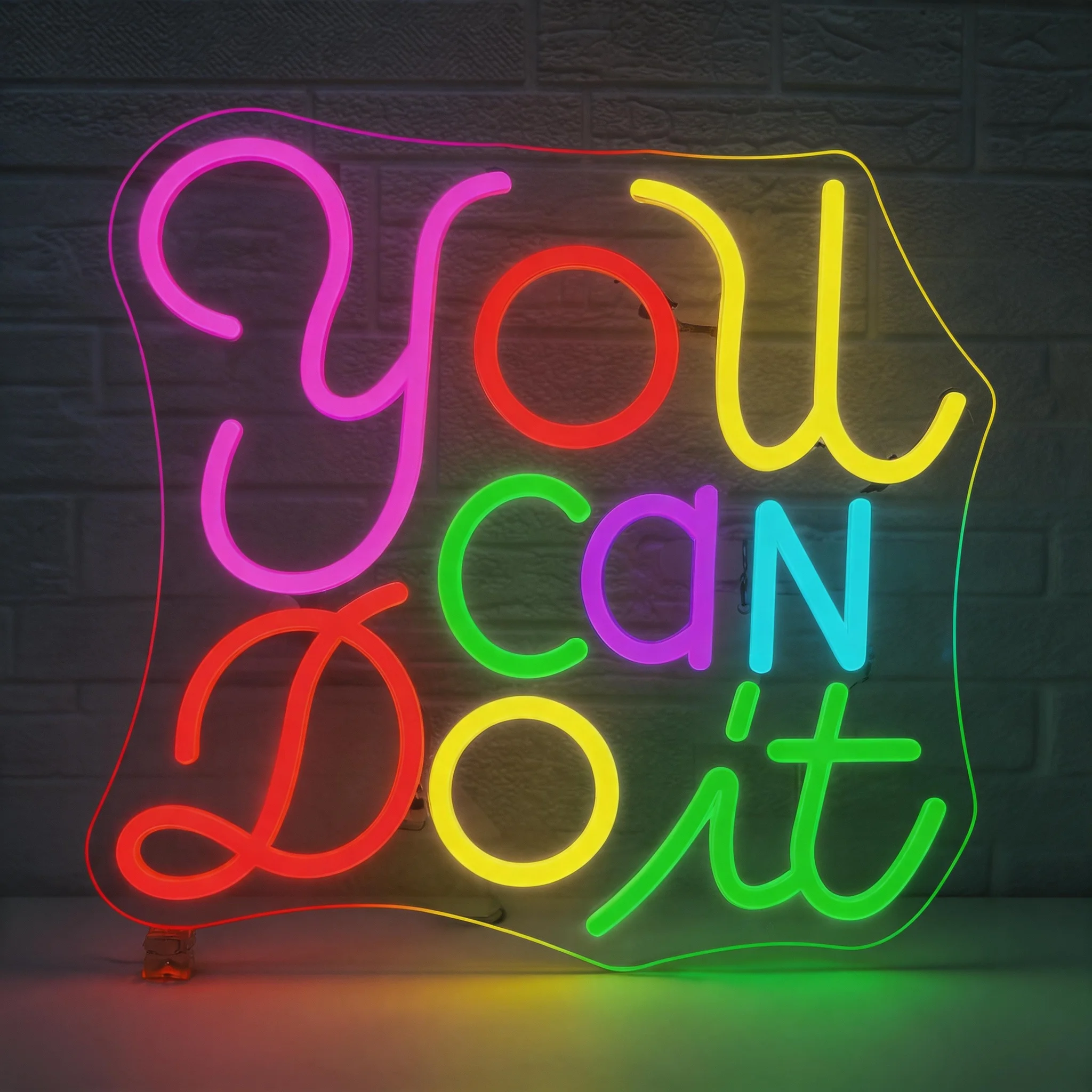

You Can Do It Neon Sign, Inspirational LED Wall Neon Light, Aesthetic Room Wall Decor for Bedroom, Gym, Office, School, Home