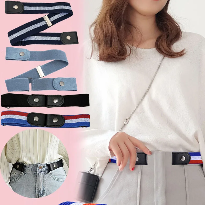Schnallenfreier Gürtel, verstellbarer, elastischer Taillengürtel, unsichtbare Gürtel für Damen und Herren, Jeans, Hosen, Kleider, ohne Schnalle, einfach zu tragen
