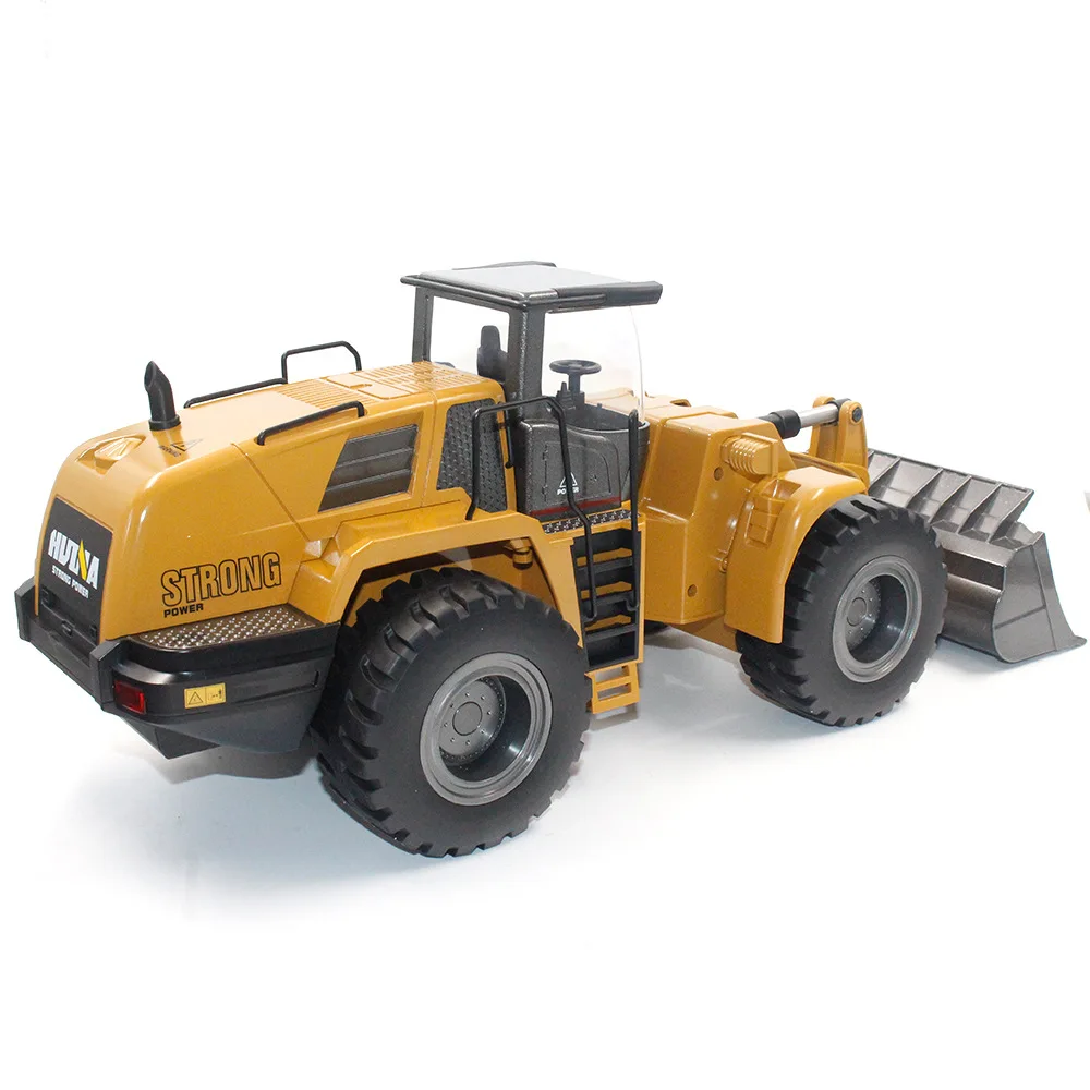 Huina 1/14 Rc Bulldozer Heavy Duty 4wd 2.4g Remote Control Alloy Fuselage Engineering Vehicles Professional Grade Toys