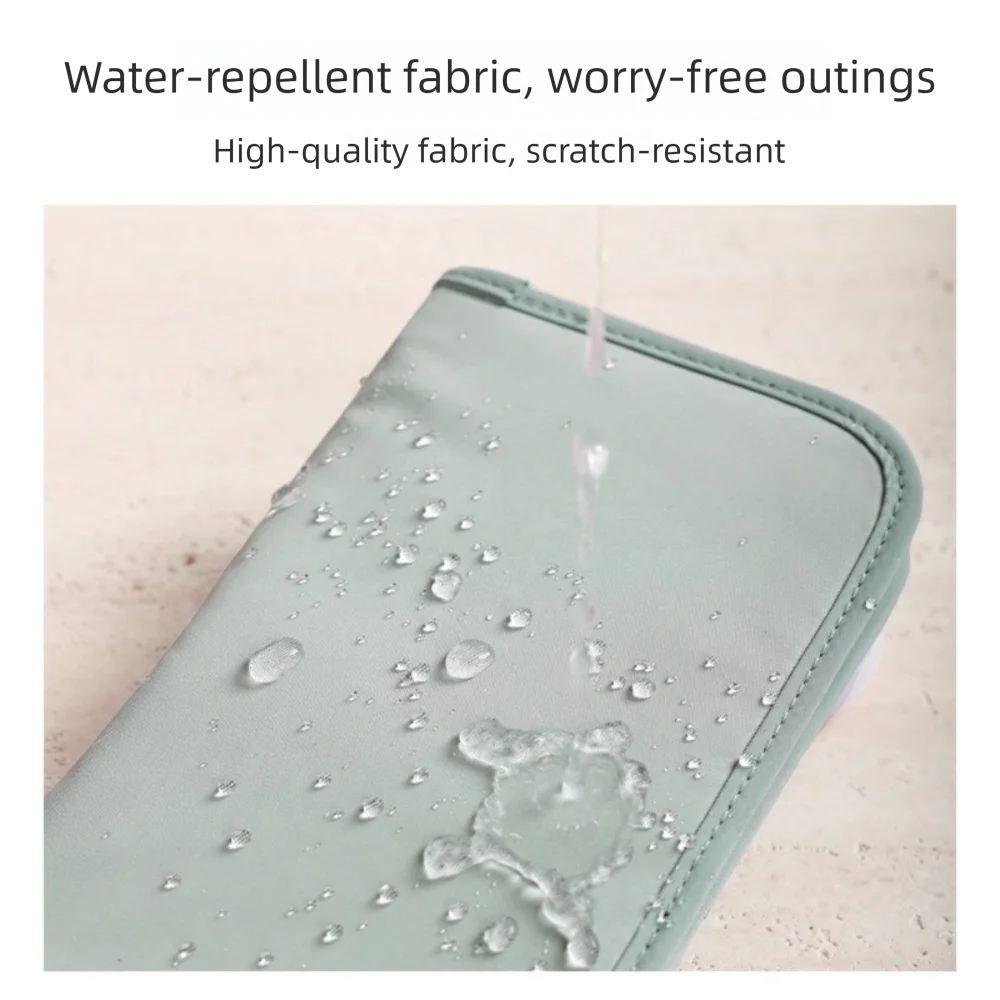 Multifunctional Card Holder with Zipper Anti Theft Business Passport Bag Document Storage Large Capacity ID Card Protector