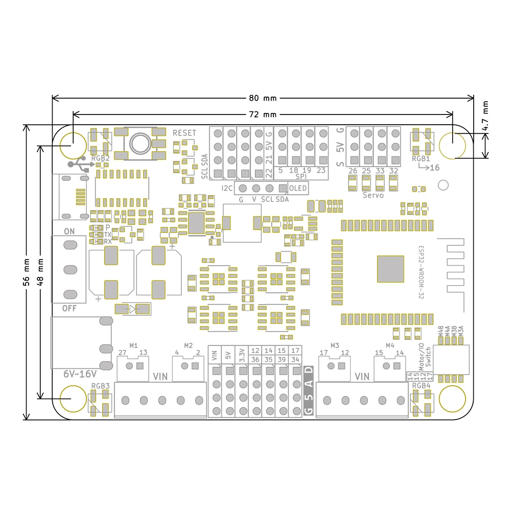 ESP32 Development Board 2.4G Wireless WiFi + Bluetooth 2-in-1 Dual-Core CPU IoT Servo Driver Robot Motor Driver Board