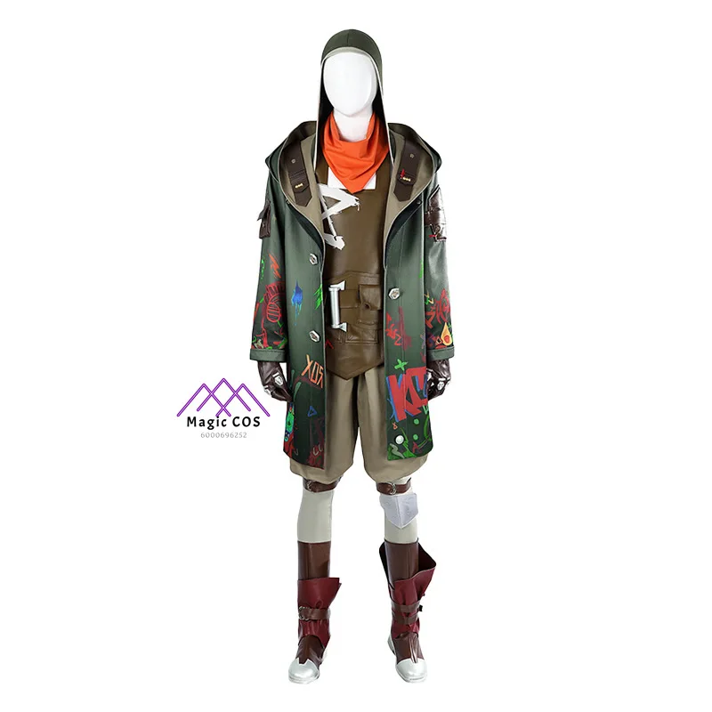 Ekko Arcane Cosplay Costume, Jeu LOL, The Battle of Two Cities 2, Comic Con Uniform, Accessoires, Tenues de fête de Noël, Vente chaude