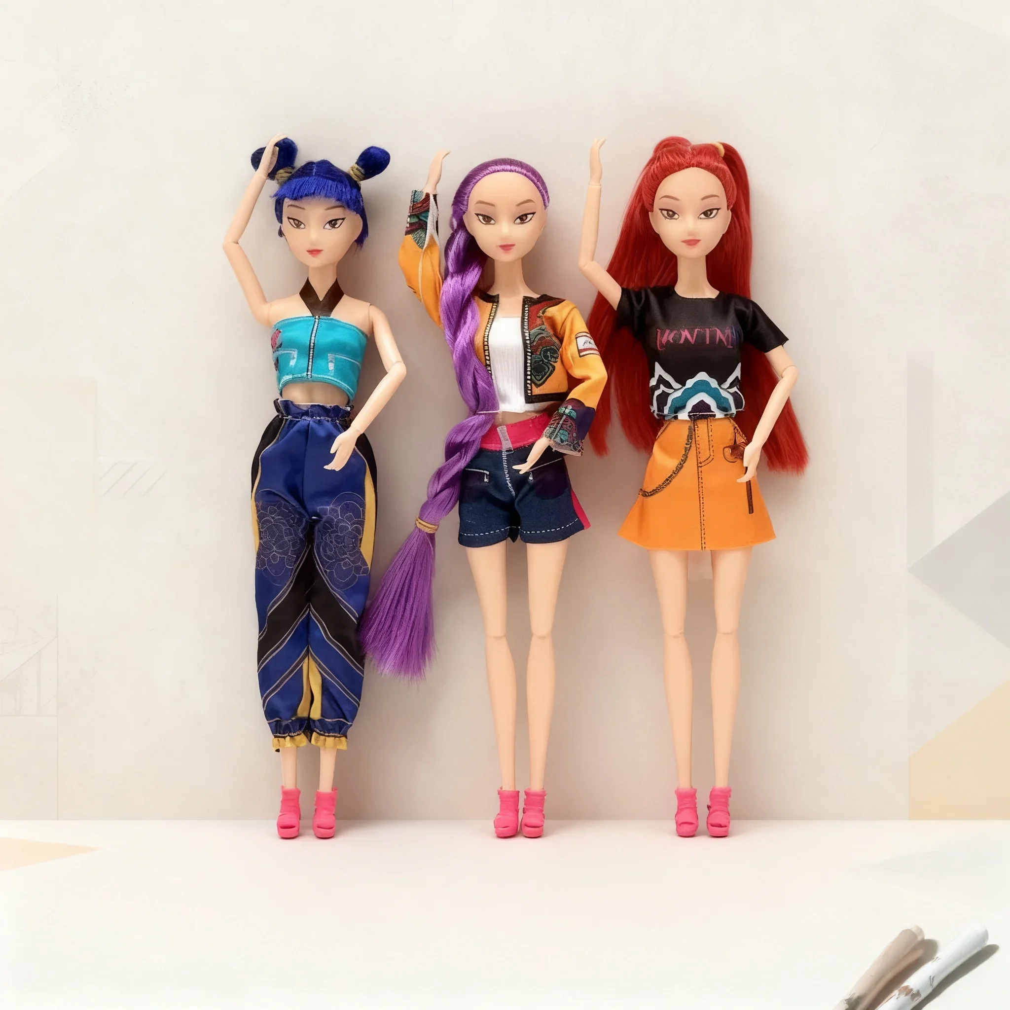 New Kpop Devil Hunter Periphery Blind Box Anime Girl Group Cartoon Rumi Zoey Mira Action Figure Vinyl Statue DIY30cm Model Doll