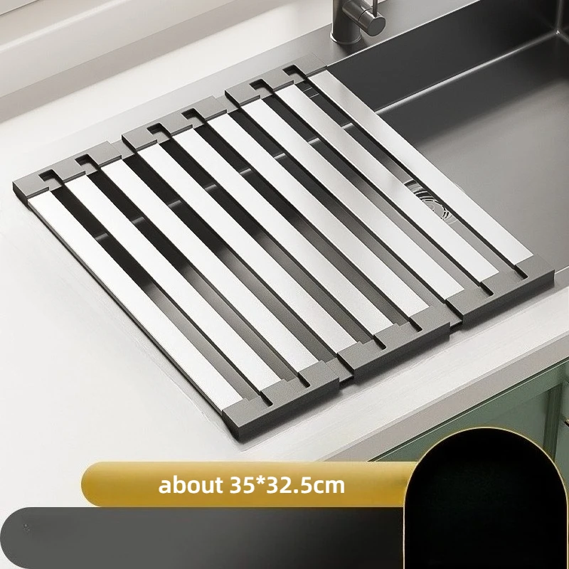 Foldable Dish Drying Rack  Multifunctional Kitchen Storage Organizer for Plates Bowls Cups and Chopsticks view 5