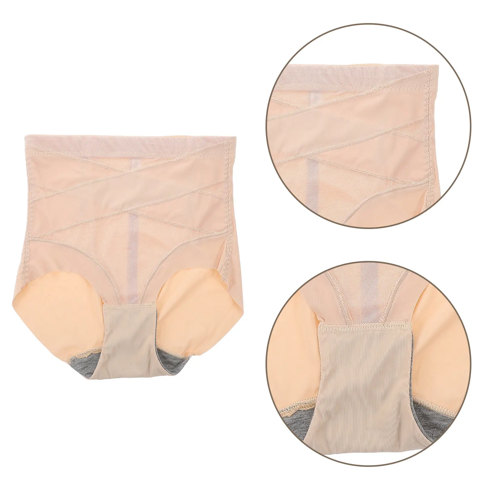 産後腹巻き-女性用-通気性メッシュ腹部バインダー-ウエストシェイパー-お腹引き締めサポート-新米ママ向け-ナチュラル