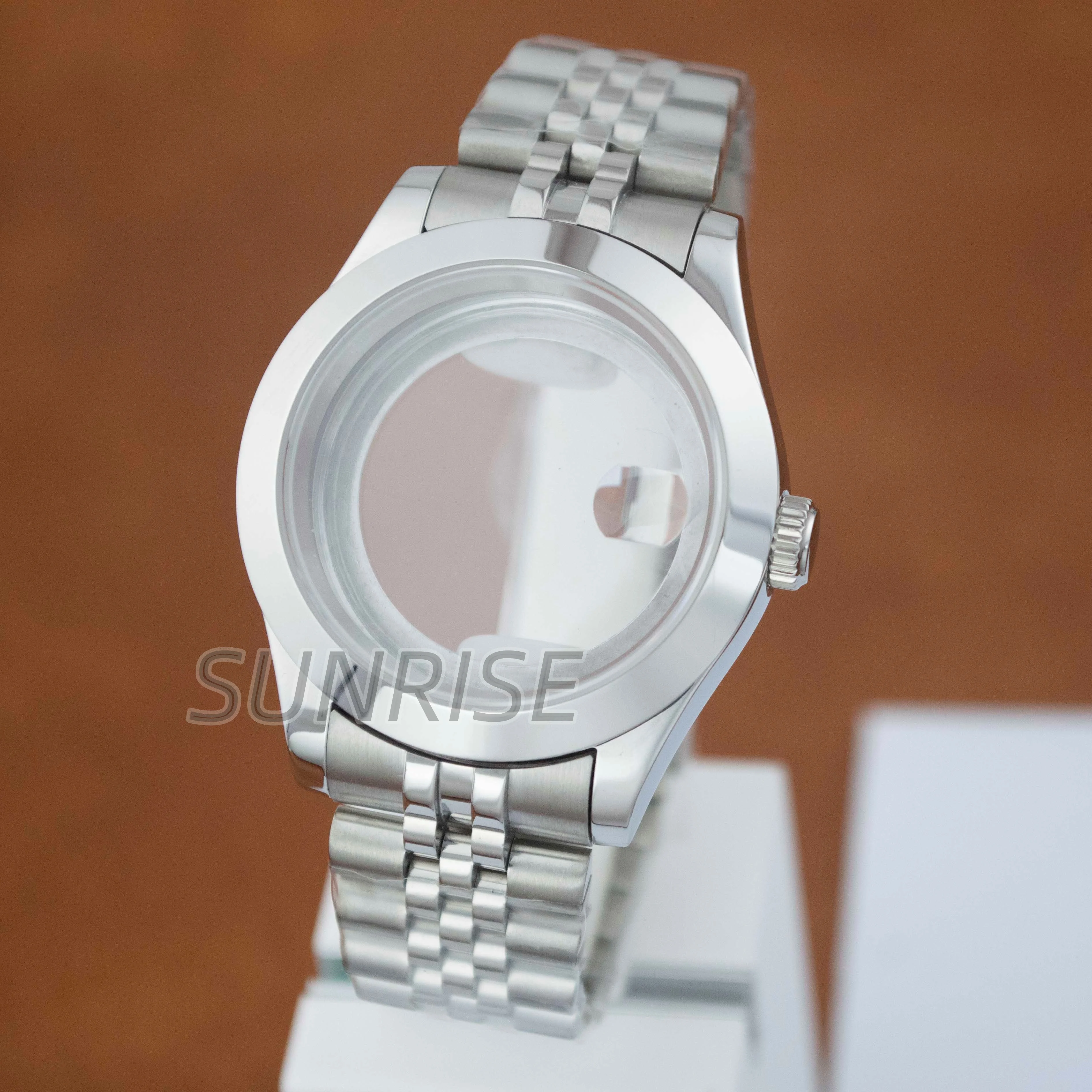 

41mm NH35 Case Stainless Steel Men's Watch Case Bracelet Sapphire glass Fit for Datejust NH35/ NH36 Automatic Movement 31mm Dial