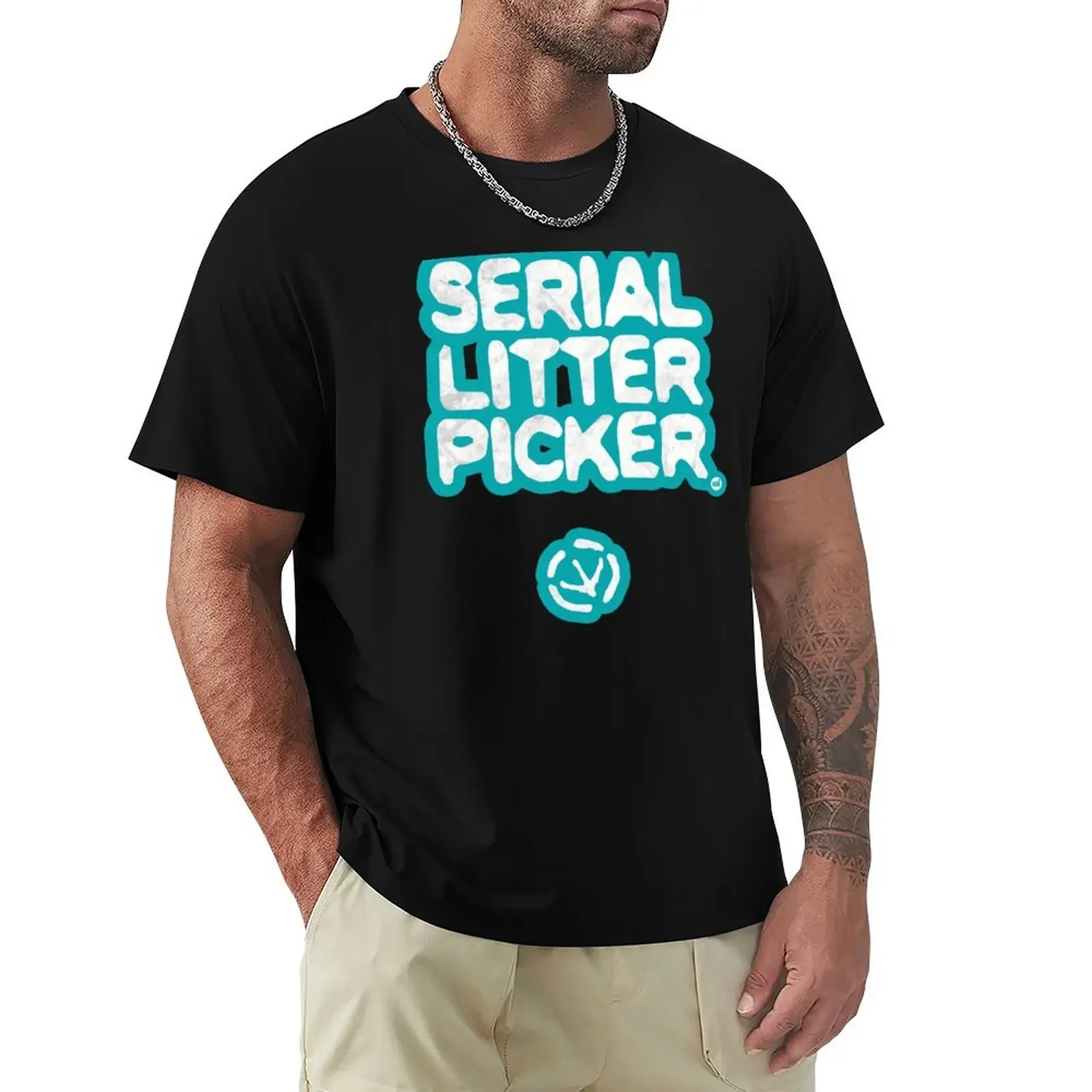 Serial Litter Picker T-Shirt blue archive summer clothes t shirts for men graphic