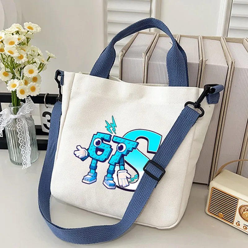 

Steal A Brainrot Handbags Funny 67 Six Seven Cartoon Pattern A-Z Letter Print Crossbody Bags Boys Girls Shoulder Bag Party Gifts