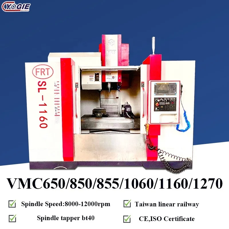 RapDuty-Centre de rotation vertical CNC, VMC1160, 8000 tr/min, 3 axes, 4/5 axes, Milg Hine