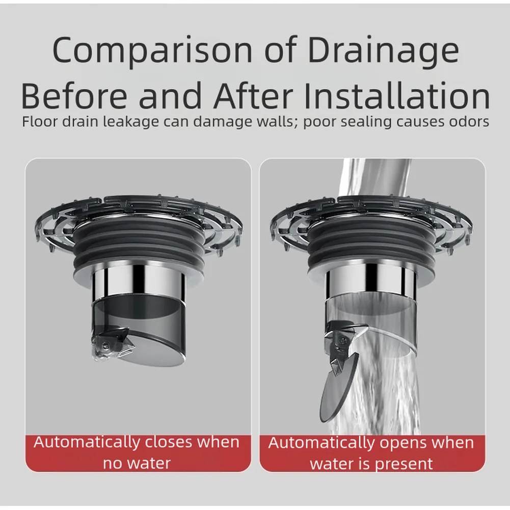 

Stainless-Steel Floor Drain Core Anti Smell Bathroom Sink Drain Cover 304 Stainless Steel For Long-lasting Performance