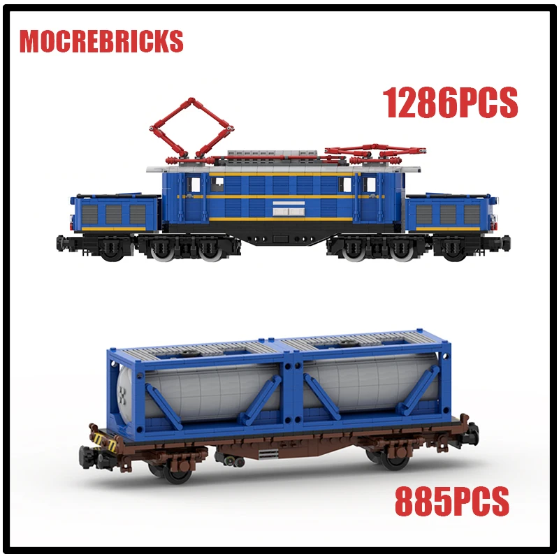 

MOC Lokomotive 1020 der österreichischen Bundesbahn (8 Wagen) Building Blocks DIY Train Model Assembly Bricks Set Toys Gifts