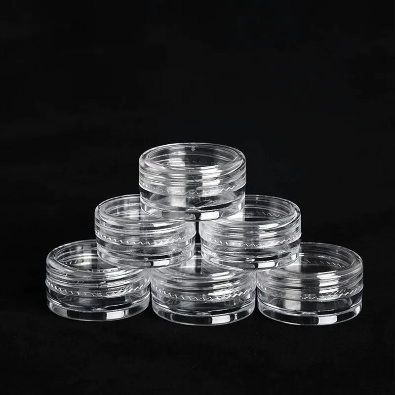 100/300pcs 2g 3g 5g Empty Plastic Cosmetic Makeup Jar Pots Transparent Sample Bottles Eyeshadow Cream Lip Balm Container