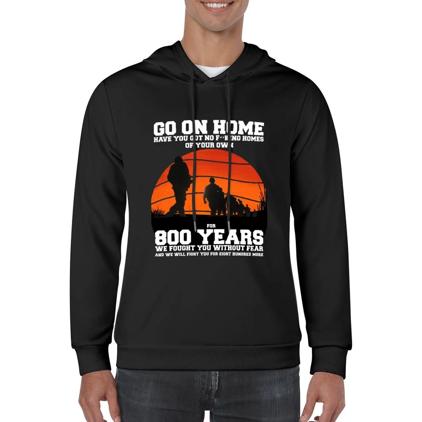 Go On Home - The Wolftones Hoodie mens clothes autumn men's clothing men's clothes oversized hoodie