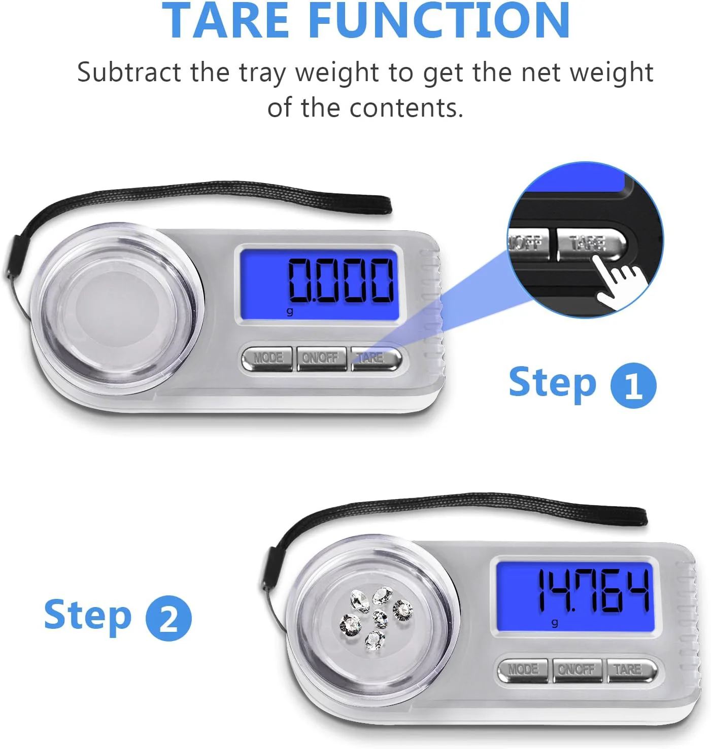 مقياس مليغرام رقمي، 20 جرام × 0.001 جرام مقياس Mg صغير عالي الدقة مع شاشة LCD 6 وحدات ميزان مجوهرات محمول، جرام صغير #4