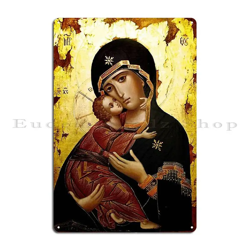 Virgin Mary Theotokos Mother Of God God Bearer Metal Sign Party Wall Mural Iron Wall Decor Club Tin Sign Poster