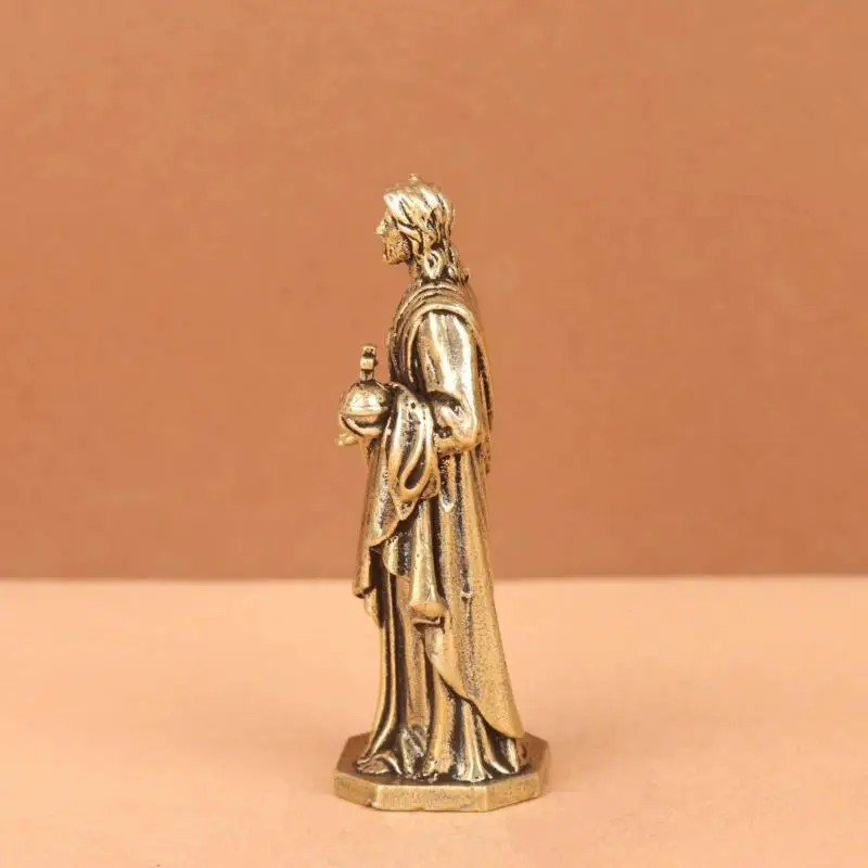 Antique Style Brass Statue Figurines Mini Desktop Ornaments for Living Room Shelf Home Decor Holiday Souvenir Gifts view 6
