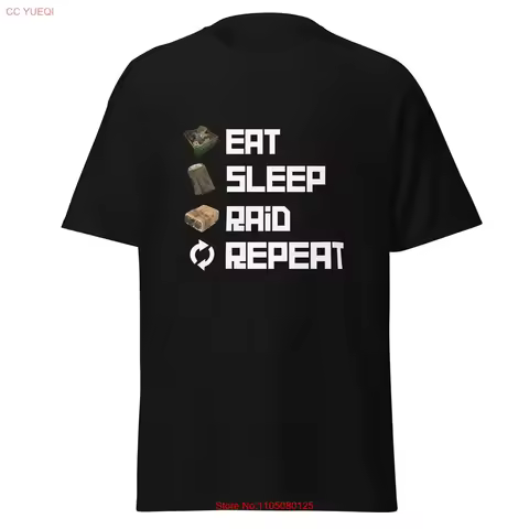 Eat Sleep Raid Repeat Rust T Shirt Survival Game Gaming Christmas Idea vintage Washed Soft Comfortable Stylish Stretched