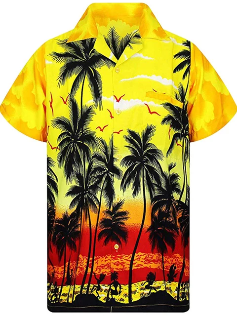 

Hawaiian Sle Oversized Print irt Loose Fit Summer Faion Men's ort Sve irt Casual Comfortable Breathable Top