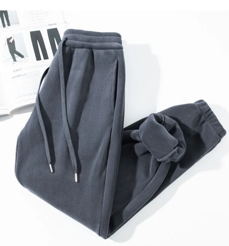 Pantaloni foderati in Fce da uomo Pantaloni invernali indossabili con risvolto resistenti all'usura Pantaloni lunghi a vita alta vestibilità ampia Faion per giovani