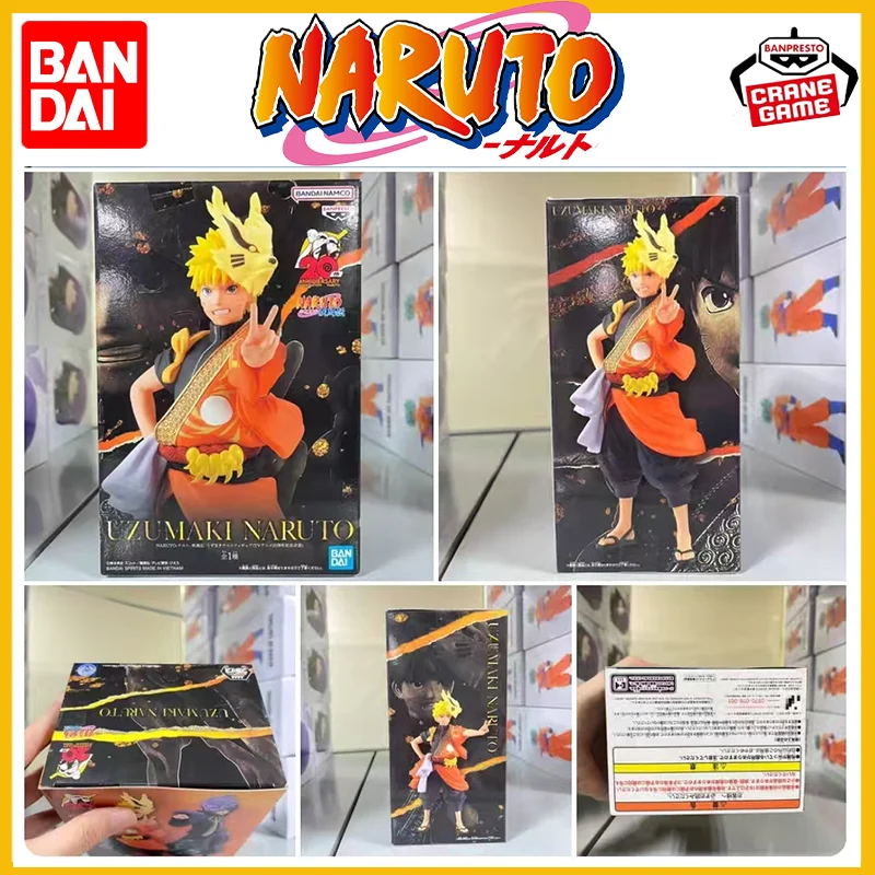 

Оригинальные аниме-фигурки BANPRSETO Uzumaki Naruto Shippuden Sasuke, экшн-фигурка на 20-летие, модель, натуральный подарок BANDAI