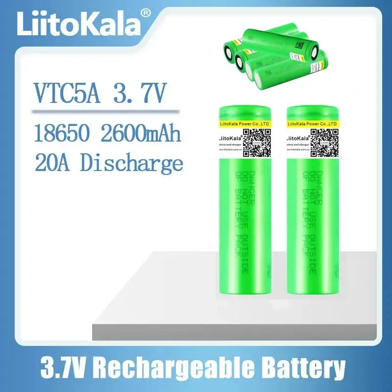 

Liitokala 18650 2600mAh VTC5A-N Original 3.6V 18650 US18650 VTC5A High Drain 40A Battery