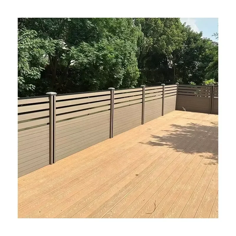 WPC Composite Fence Panels Outdoor Garden Privacy Screening for Backyard Jardin Perimeter Wall