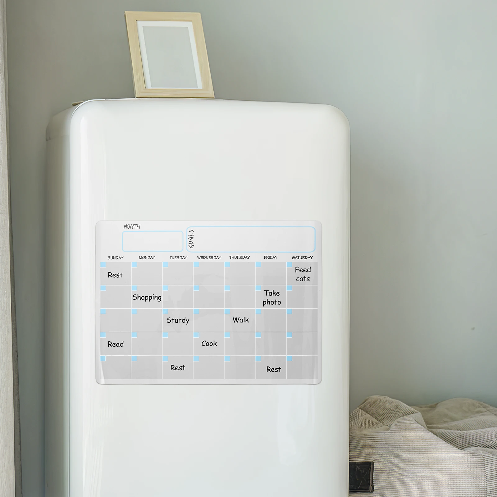 

Magnetic Message Board Dry Erase Stain Resistant Refrigerator Planning Whiteboard For Kitchen Schedule Organizer Fridge