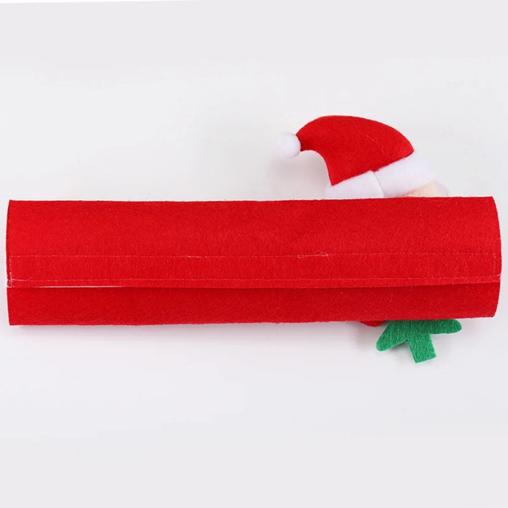 

2pcs Felt Refrigerator Handle Cover Santa Christmas Design Washable Appliance Protector Door Handle Cover Fridge Accessory