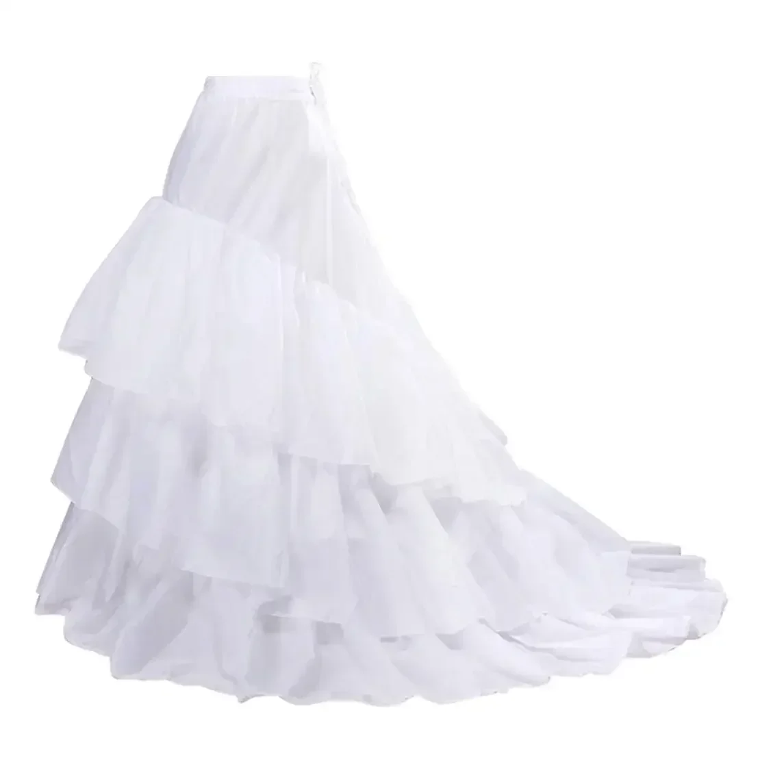 Hot Sale Women Trumpet Mermaid Fishtail Petticoat Crinoline Underskirt Slips Floor Length for Wedding Dress Ball Gown