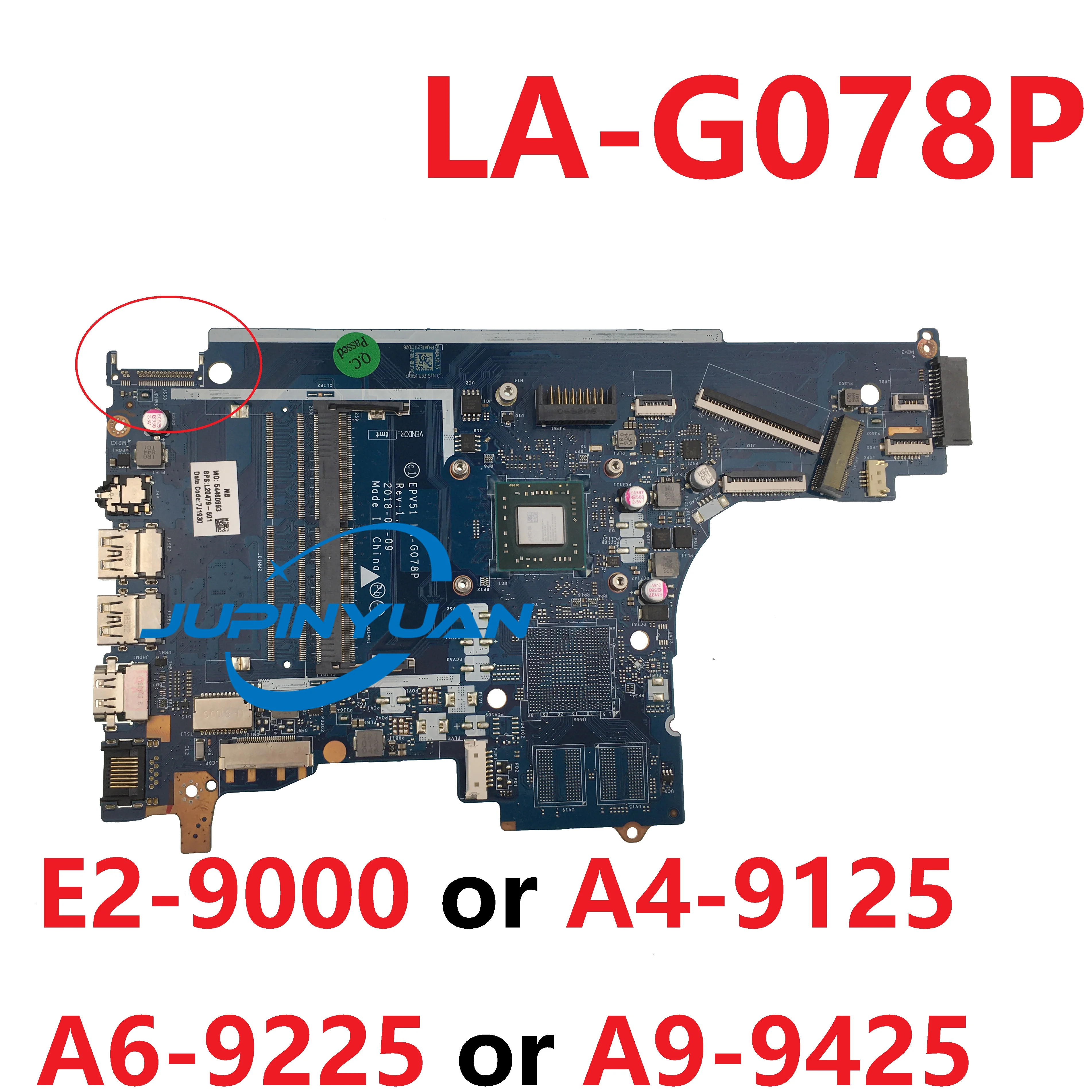 For HP Notebook 15-db 255 g7 Laptop Motherboard L50005-601 L20478-601 L20477-601 LA-G078P L20479-601 L50006-601 L54792-601