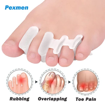 Pexmen 2 pièces séparateur d'orteils en Gel protecteur correcteur d'oignon restaurer les orteils à leur forme originale pour hommes et femmes outil de soin des pieds