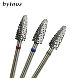 HYTOOS 5mm Flame Bit 3/32 Carbide Nail Drill Bits Manicure Burr Remove Gel Electric Milling Cutter Accessories