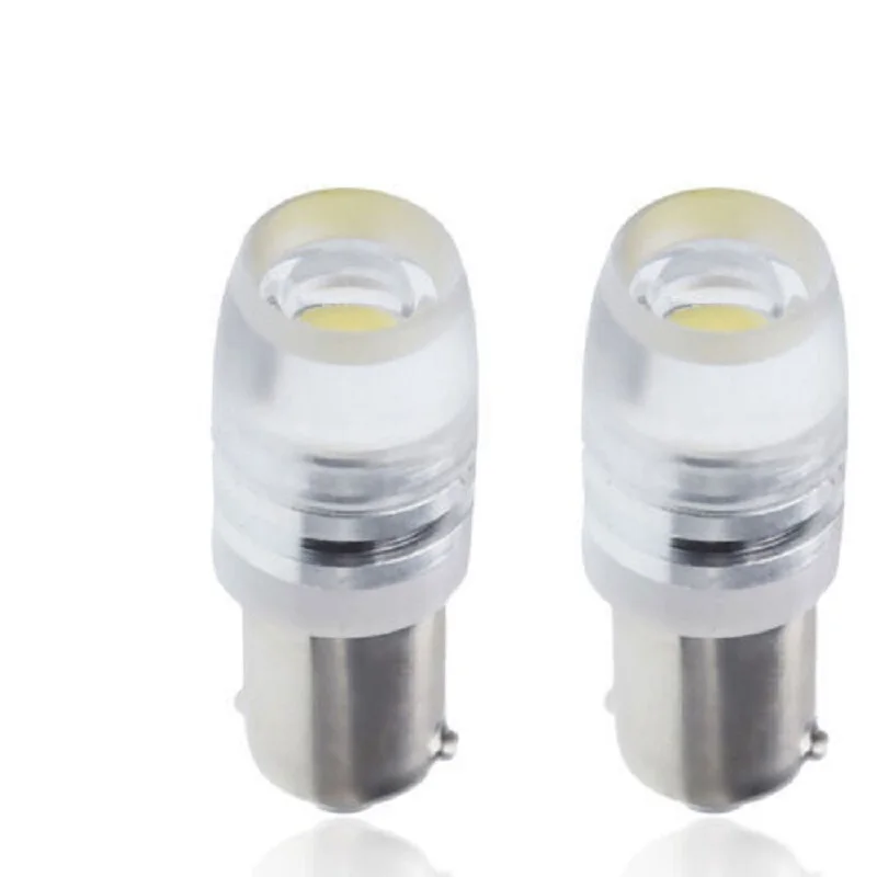 Luz LED indicadora de coche BA9S T4W, Bombilla de 2W CC 6V 12V 24V, luz Interior de mapa de cúpula, Bombilla de marcador de cuña lateral, amarillo ámbar, 2 piezas