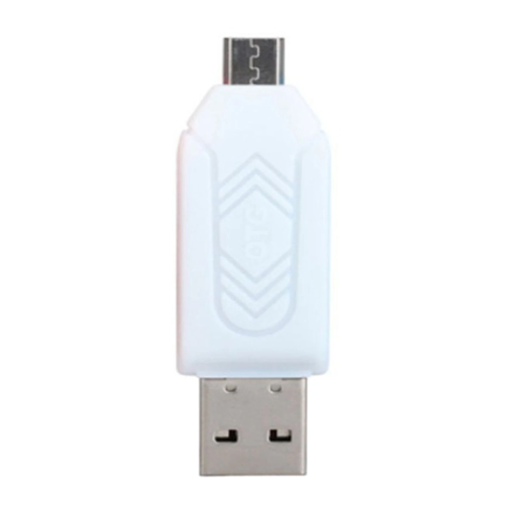 AED5-Multifunctional Otg 2.0 Dual-Purpose Android Phone Computer Card Reader SD/TF Combo Card Reader-White