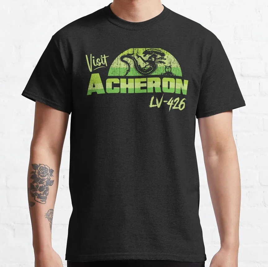 Retro Visit LV-426 sci fi Ellen ripley A cheron Xenomorph ALIEN weyland yutani horror movie printed plus size t shirt