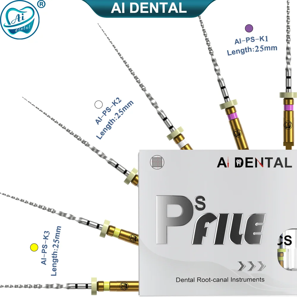 AI-PS loving File for Endo motor Compatible PathFile System Taper 2% Root Canal NiTi Alloy Files 60 Degree Heat-Activated 25mm