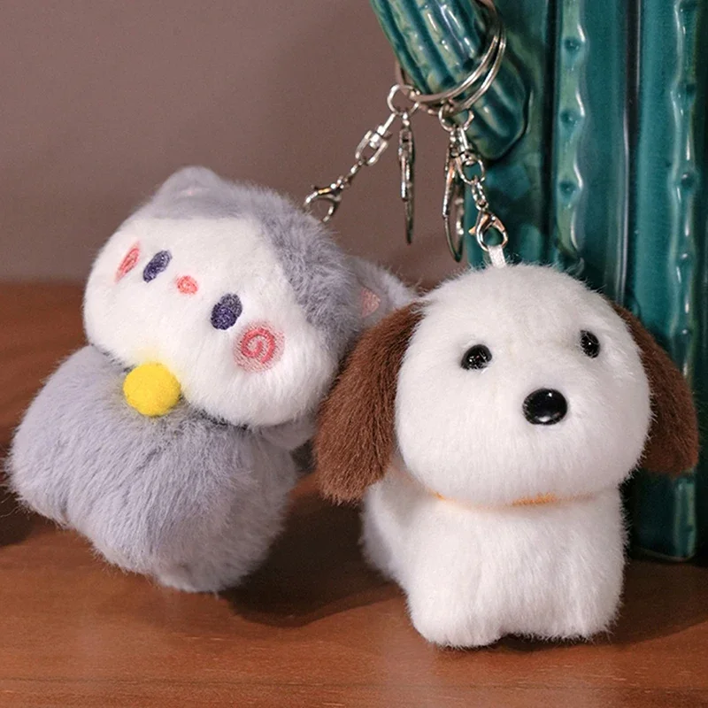 Capybara Plüschtier-Anhänger Capibara Plüsch-Schlüsselanhänger Kawaii Taschen-Schlüsselring Niedliche Hunde- und Katzenpuppen Auto-Dekoration Weihnachtsgeschenk – Detail 10