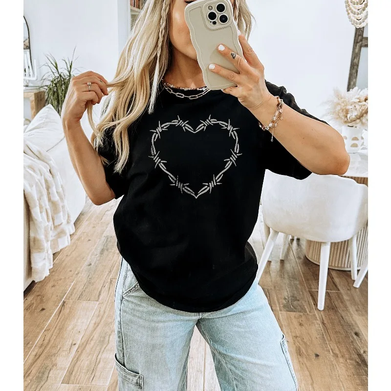 Fantasy Gothic Shirt, Emotional Rock Shirt, T-shirt, Summer New Style, Casual and Fashionable, Suitable for Both Men and Women
