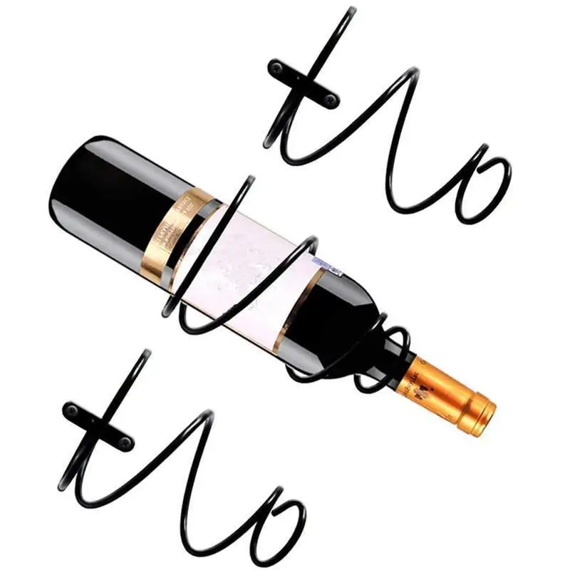 Display Rack Wine Storage Rack Simple Home Counter Decoration Hanging Spiral Type Red Wine Bottle Rack Wall Mount Wine Bottle