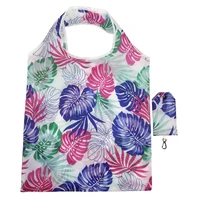 Sac à provisions écologique pliable, sacs à main en poudre pliants, fourre-tout de grande capacité, sac d'épicerie de voyage, impression de mode 3