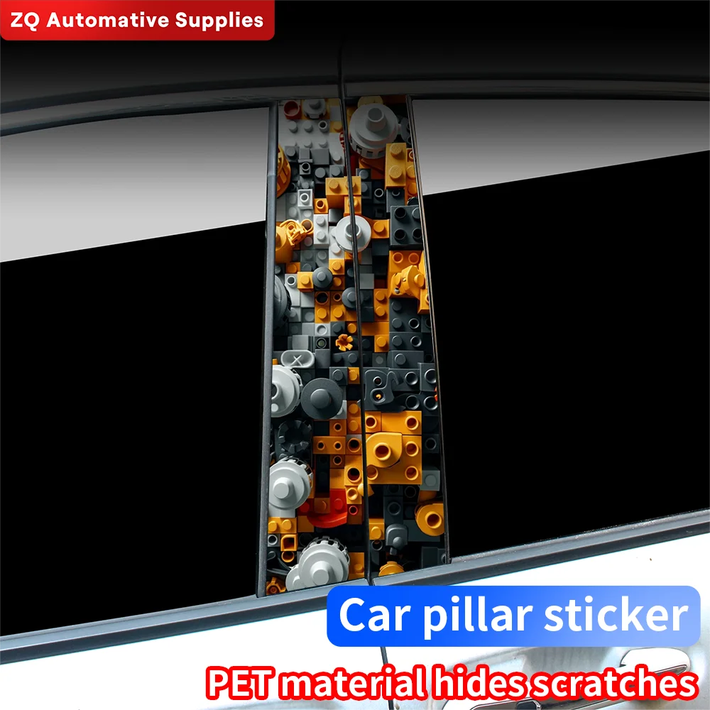

LEGO Car Stickers Auto B-pillar Waterproof Sunscreen Vinyl Decals Auto Center Column Cover Scratches Decoration Accessories